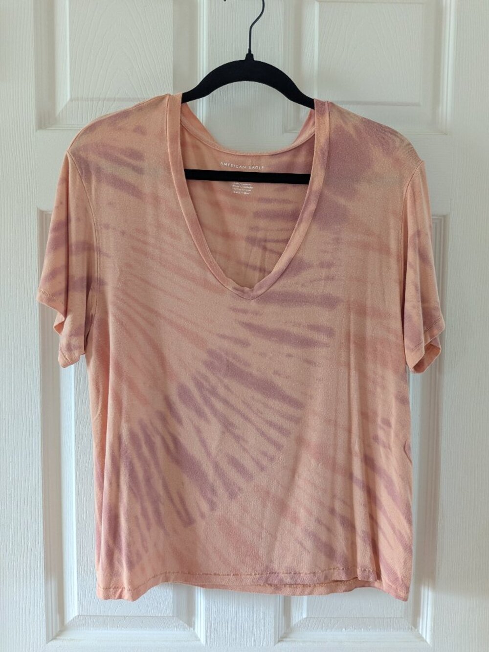 American Eagle Orange Tie Dye T-Shirt